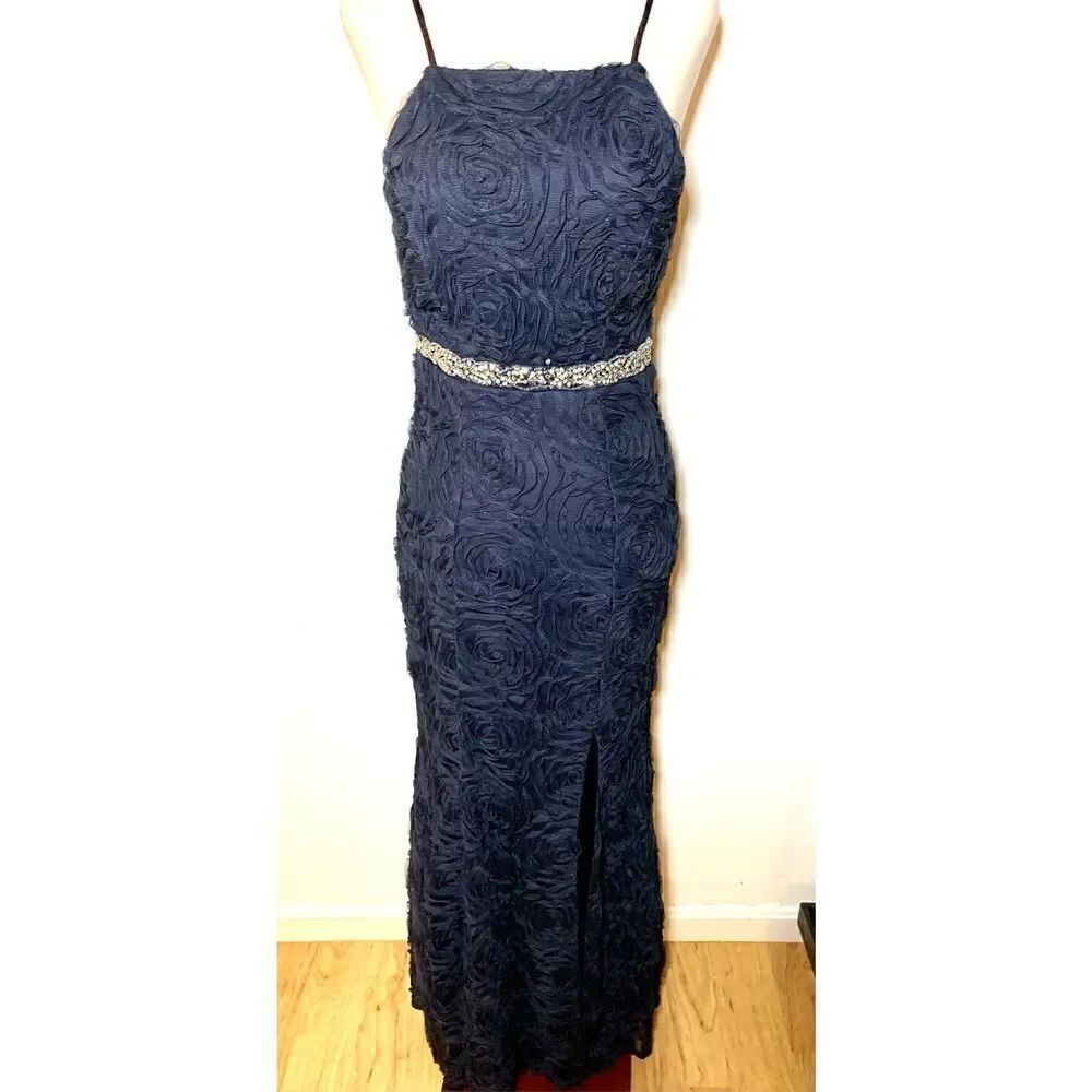 Long blue fancy dress size small